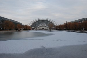 Das Ende der Leipziger Buchmesse 2013: Die Glashalle am späten Sonntagnachmittag.