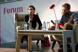 Barbara Stelzl-Marx und Ö1-Moderator Wolfgang Popp. © Christian Lund